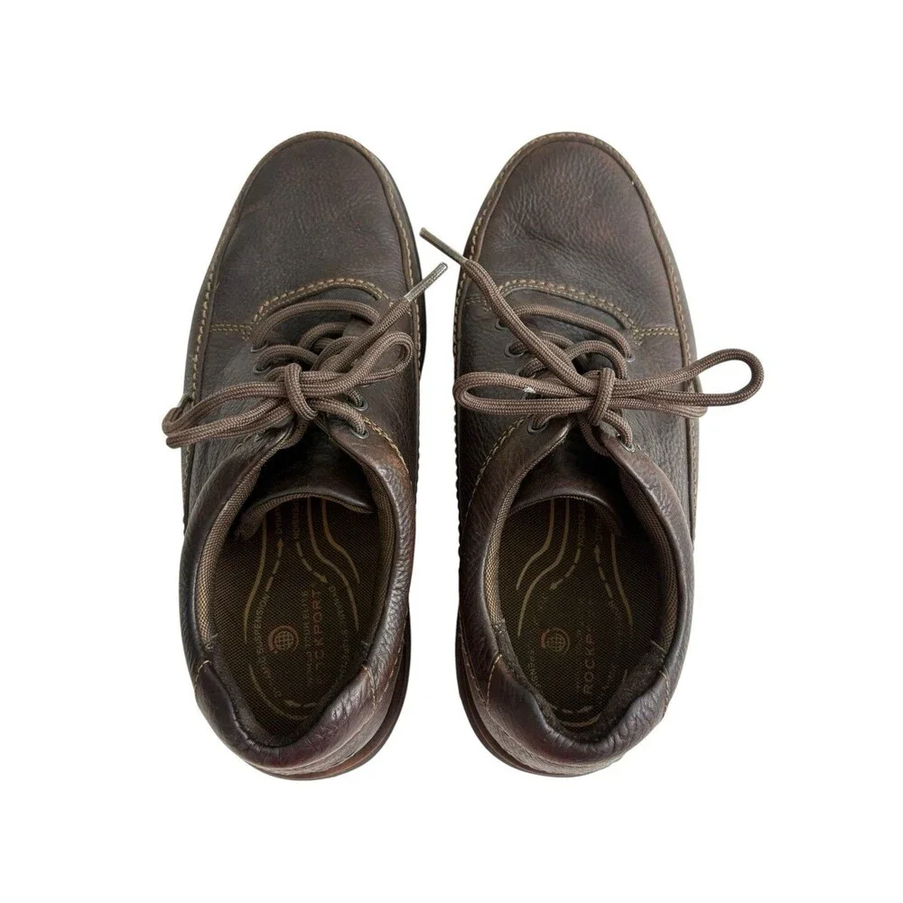 Rockport Men Shoe Size 9  Encounter Dark Brown Leather Dress Comfort Casual